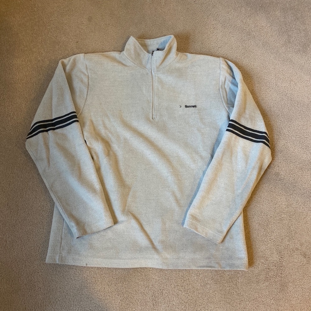 Mens Sonneti 1/4 zip pullover fleece jumper size M